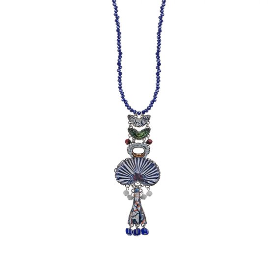 Collar Ayala Bar Mujer Blue Domes in Aleación de Metal Cristallo R3646 - R3646